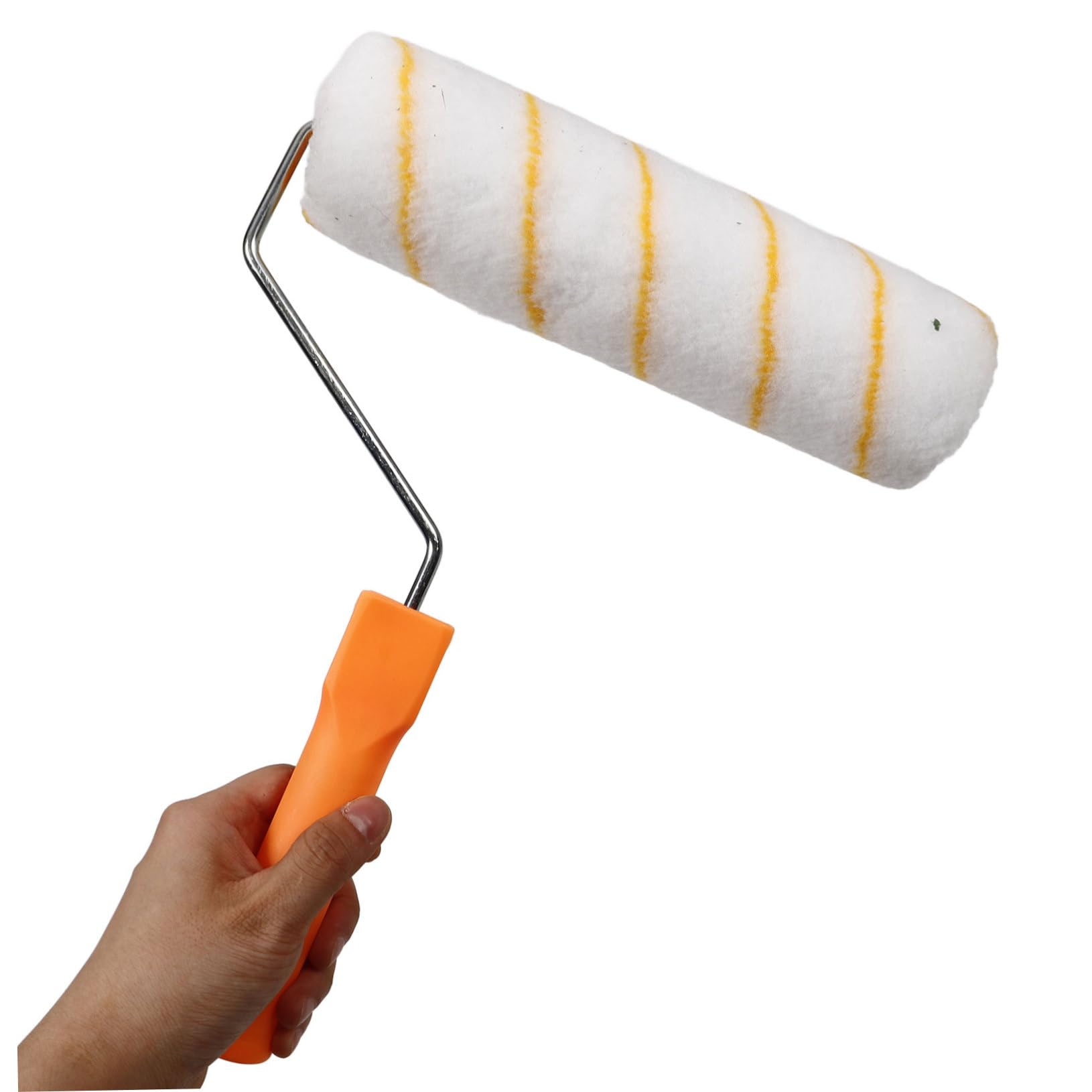 Rouleau à Peinture en Acier Inoxydable et Plastique avec Tige Télescopique 1,8 M Outil Pratique Peinture Murale Intérieure et Extérieure