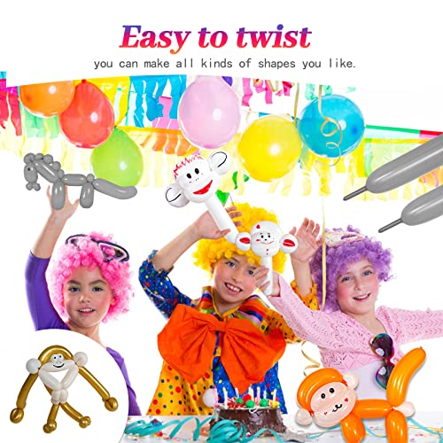 Image of Grey Long Balloons Premium 260 Twisting Animals Magic Balloons for Birthday Kids Wedding Party Supply 100pcs
