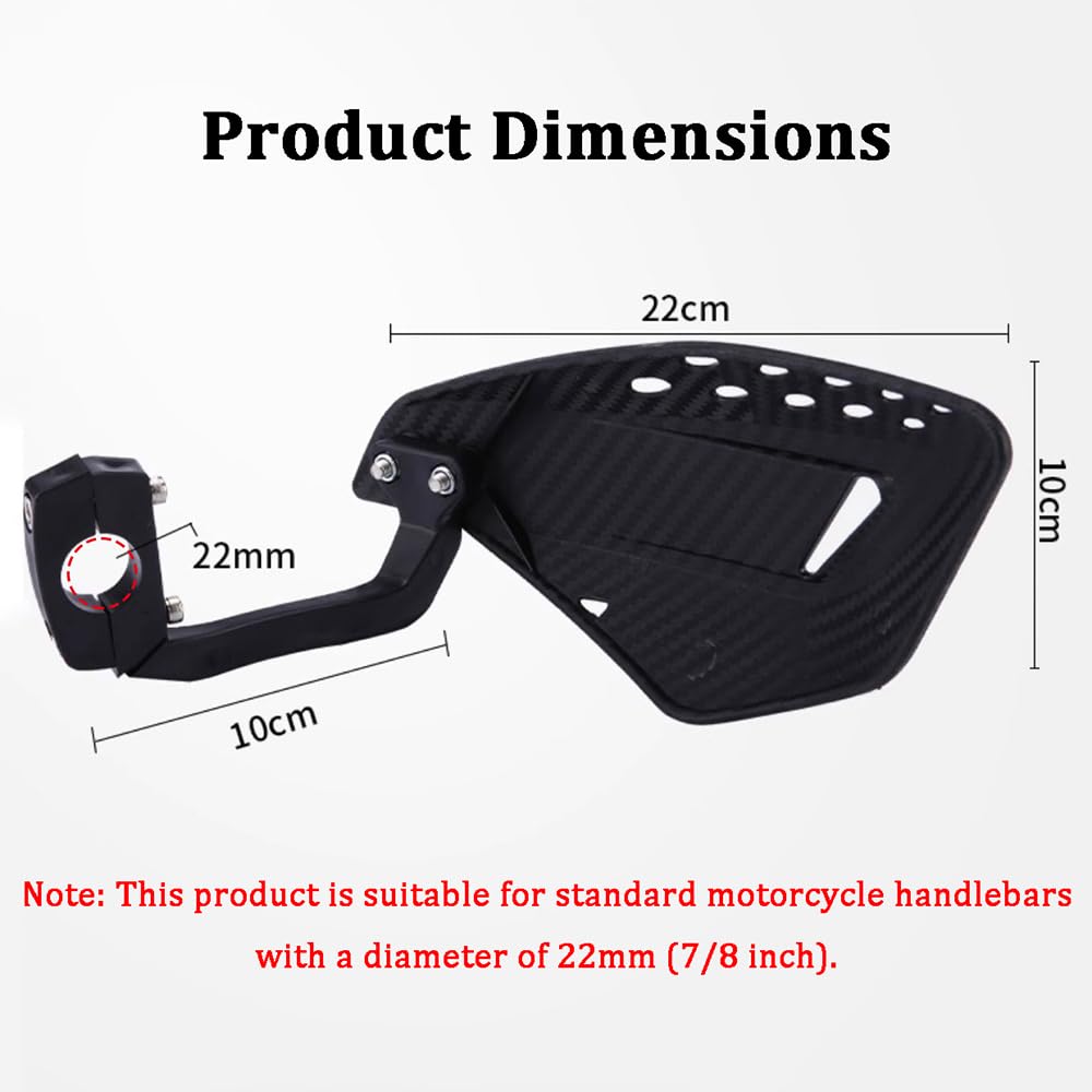 Paramani Moto per Honda NX650 NX 650 JX Dominator, Antishock Antivento Impermeabile Durevole Motocicletta Paramani Flusso d'Aria Scudo,A