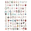 XUBX 100 stks Emaille Charms, hangers glazuur bedels voor sieraden maken regenboog wolk hangers bedeltjes oorbellen…