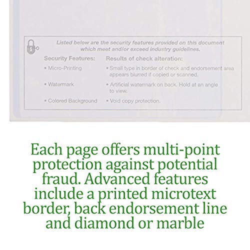 Check O Matic Computer Blank Check Paper - Not Customized 500 Pack - Check On Top And Stub On Bottom - Security Features & Laser Printer Compatible For Home And Business - Sky Blue Premium #TOP2