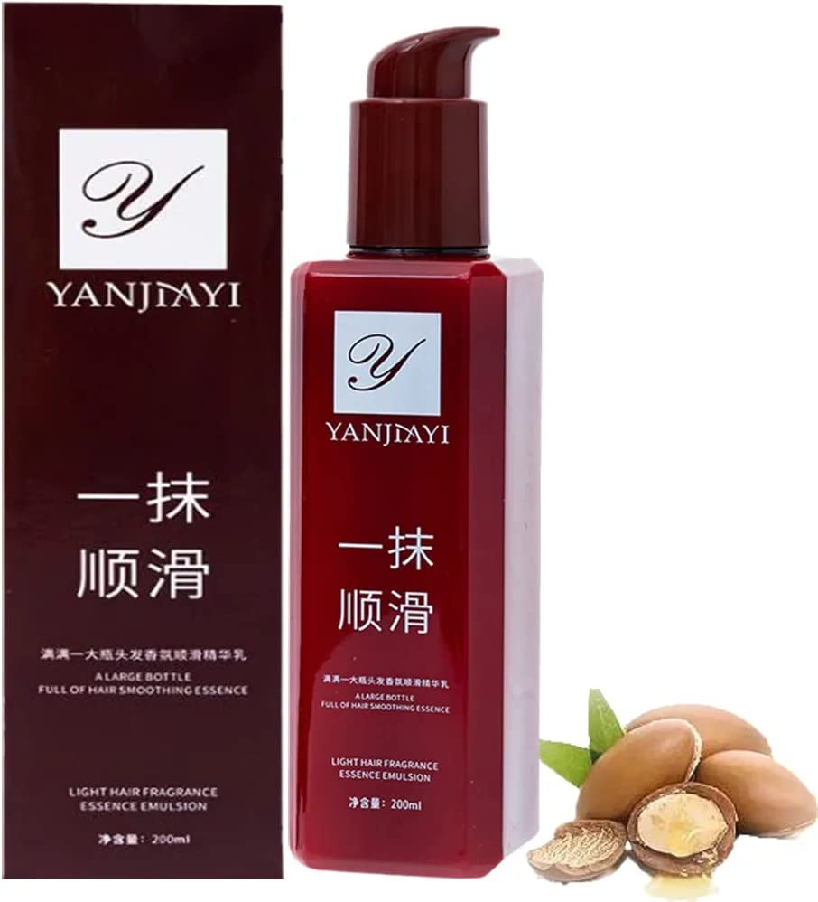 YANJAYI Acondicionador sin enjuague, suero sin enjuague para cabello lacio, acondicionador YANJAYI sin enjuague, emulsión de esencia de rago de