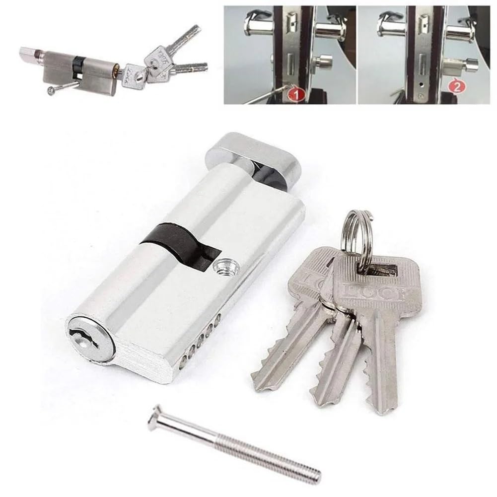 Cerradura de cilindro europeo 83 + 3 con kit de llaves, protección contra ganzúas for puerta con del pulgar