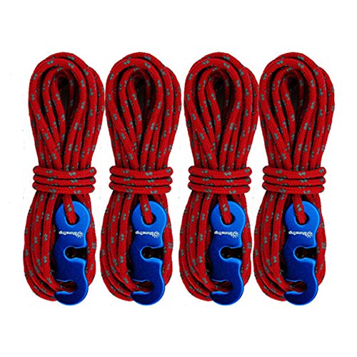 DECDEAL Thick Tent Wind Corda para camping ao ar livre Canopy Reflective Wind Rope 3mm Multifunciona