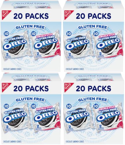 OREO Gluten Free Original &amp; Double Stuf Chocolate Sandwich Cookies Variety Pack, Gluten Free Cookies, 20 Count (Pack of 4)