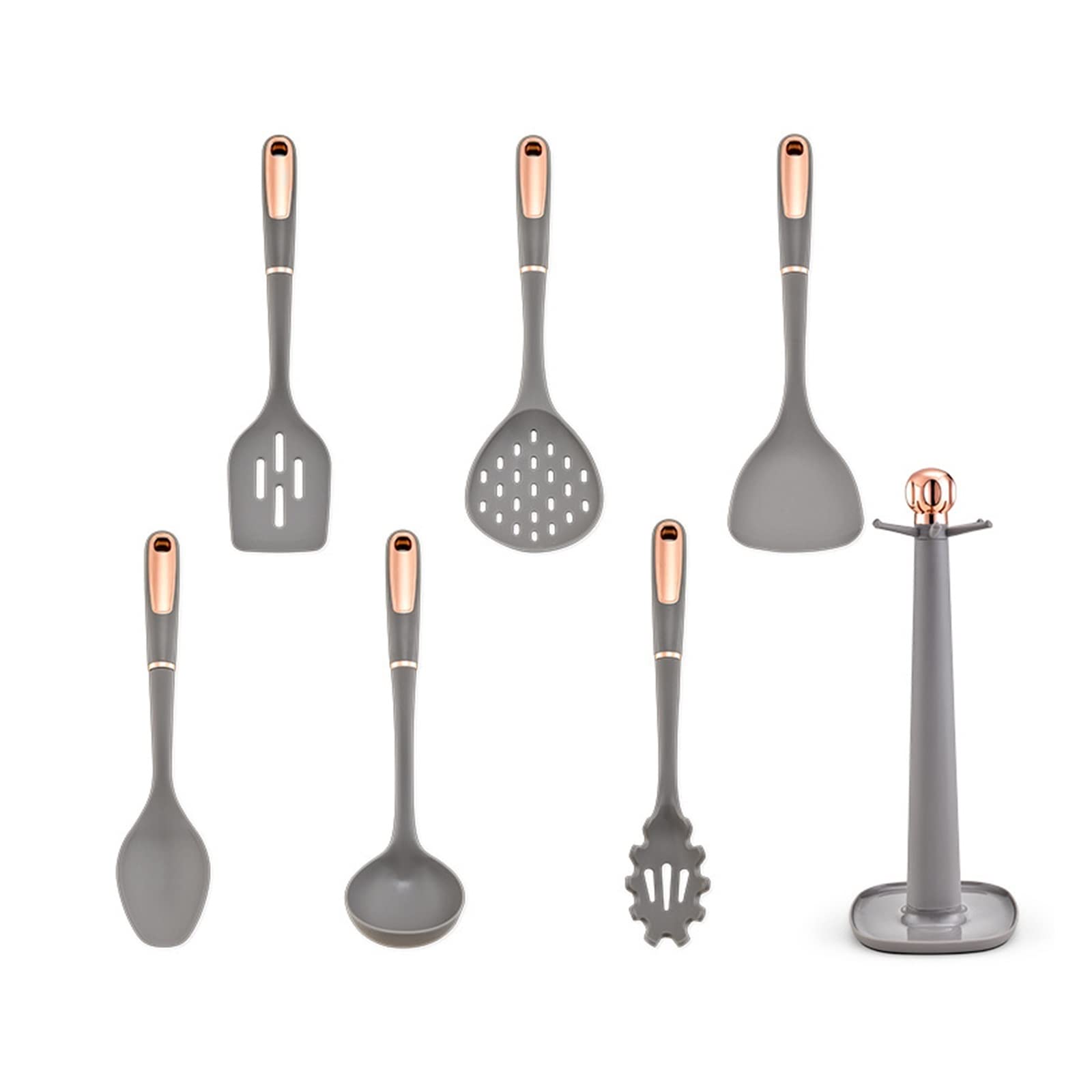 Ustensiles de cuisine de 7 pièces avec socle rotatif pour spatules