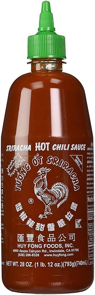 Z. Emma Sriracha Hot Chili Sauce Bottle from Huy Fong 28oz, Pack of 1