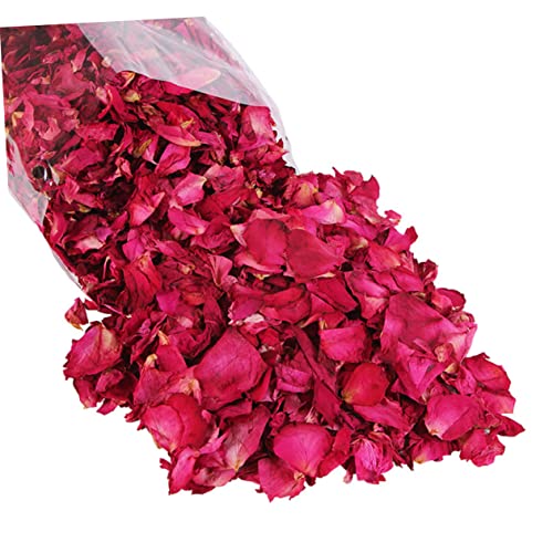 Pétalos de rosa roja secos para baño y decoración miniatura 6