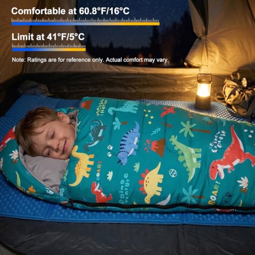 Basumee Bolsa de Dormir para Niños Toddlers, 3 Temporadas, cálida y para clima fresco miniatura 4