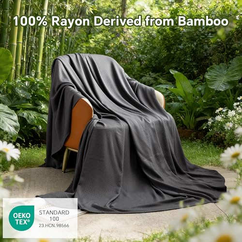 AmyHomie Cooling Blanket, 100% Rayon Derived from Bamboo, Co...