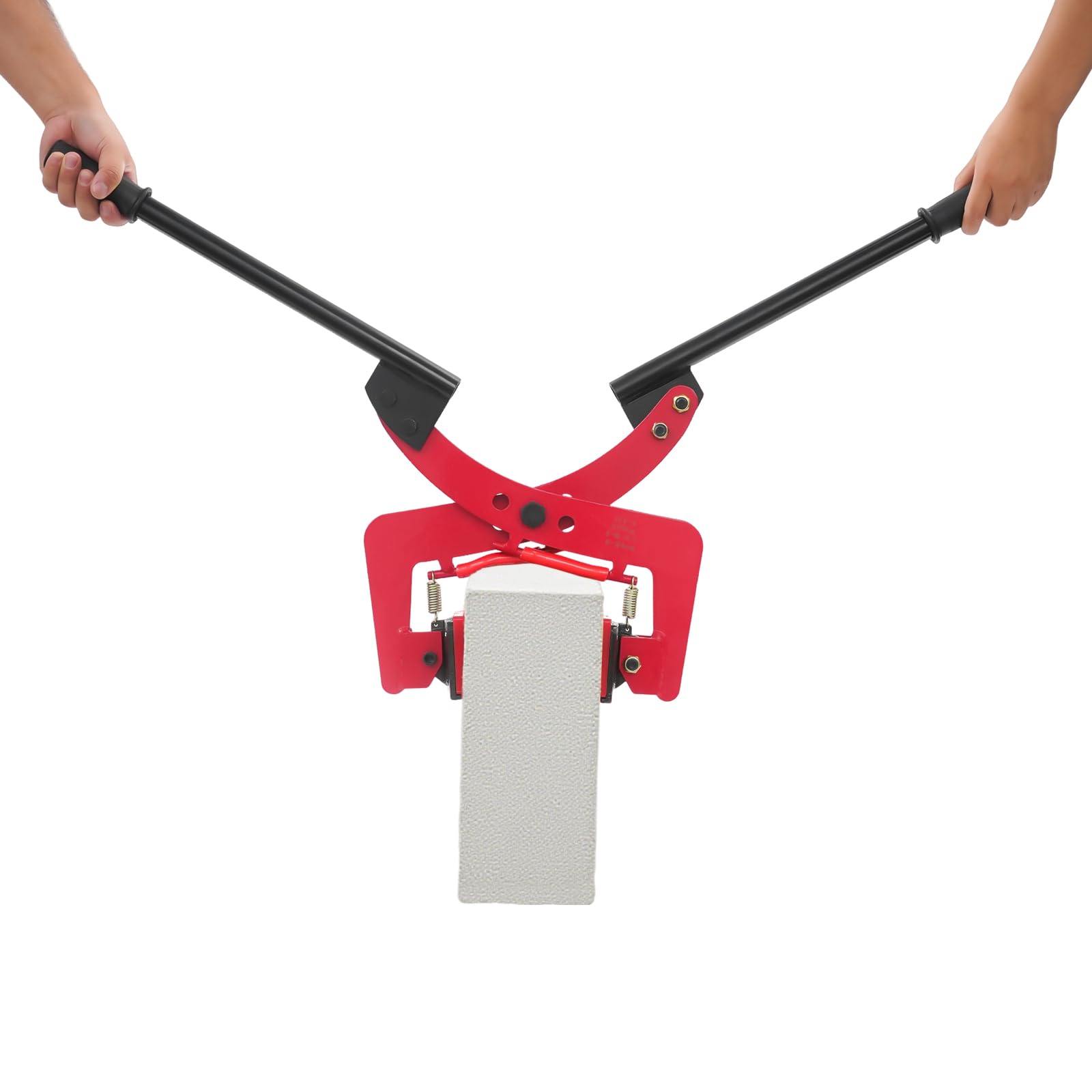 Pinza a doppio sollevamento, pinza per pietre – Pinza per pietre in acciaio Q355, portata 280 kg, regolabile 8 – 30 cm, cuscinetti in gomma antiscivolo, per marmo, cemento, granito (325 kg)