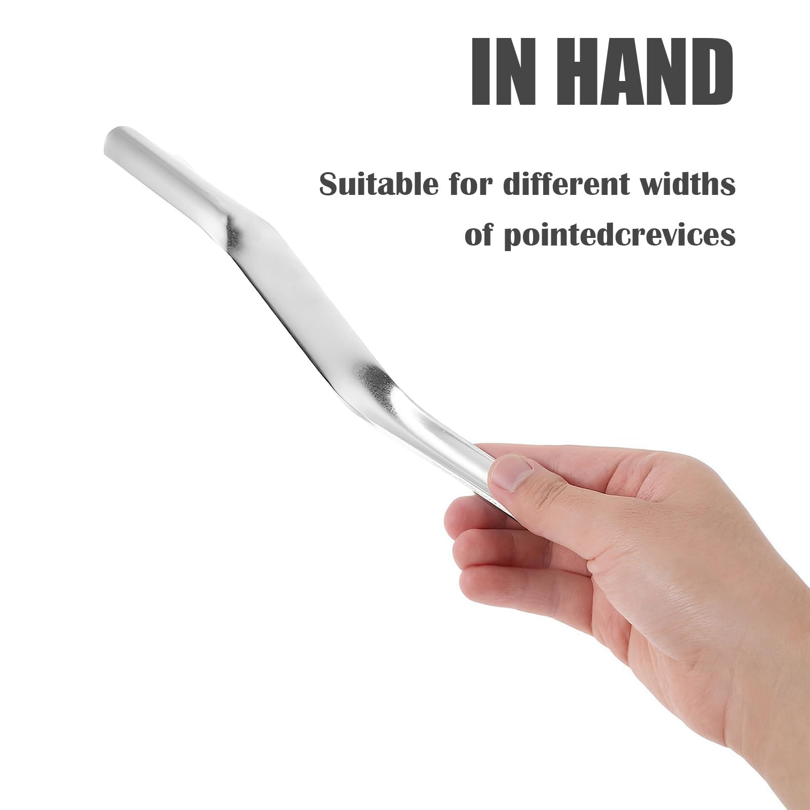 2Pcs Brick Jointer, 1/2 inch and 5/8 inch Widths Pointing Tool, Double End Brick Pointing Tools, Mortar Finishing Tool Brick Jointer Tool for Builders and Bricklayers (Silver) - Image 4