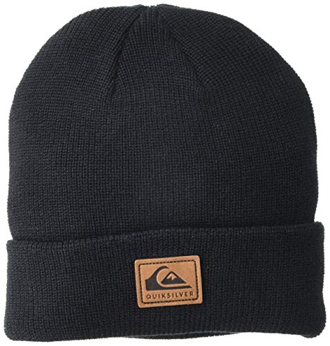 Quiksilver Boys' Performer 2 Youth Beanie - Warm Knit Hat for Winter, Black, One Size