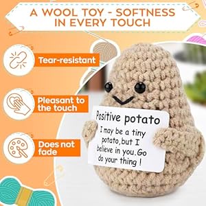 Handmadecrochetpositivepotato314x236inchescuteminiknittedplushwithmotivationalcardfunnysmallemotionalsupportcrochetinspirationaldeskdecoruniquewomensdaygiftsforher Urban Country Home Decor Handmade crochet positive potato314×236 inches cute mini knitted plush with motivational card funny small emotional support crochet inspirational desk decor unique womens day gifts for her urban country home decor