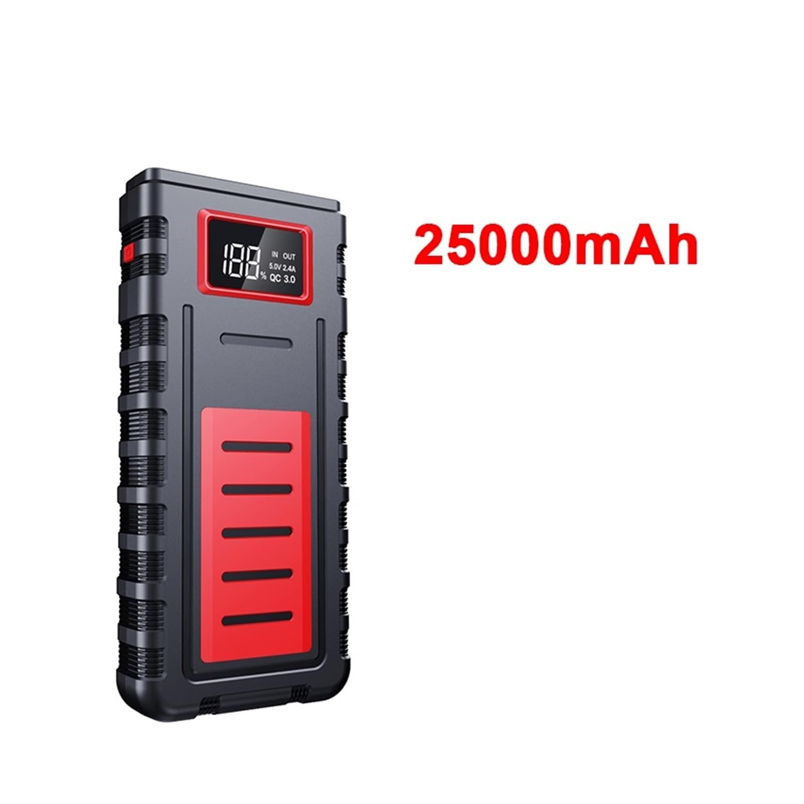 Arrancador de batería portátil para Coche, 3000 A, 25 000 mAh, Carga rápida de 12 V, con Pantalla Digital para vehículos de Gasolina y diésel.