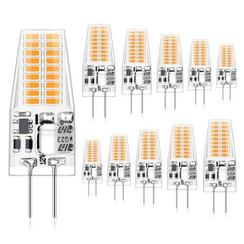 Auting lampadine LED G4, lampadina LED g4 da 3 W bianco caldo 3000 K, sostituzione lampade alogene da 30 W, lampadine G4 da 12 V CA/CC 300 LM, senza sfarfallio, non dimmerabile, lampada a risparm