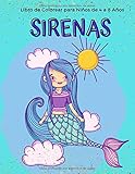  Libro de Colorear para Niños de 4 a 8 Años Sirenas: 50 imágenes únicas en la página frontal de sirenas, criaturas marinas y unicornios para colorear, recortar y estimular la creatividad