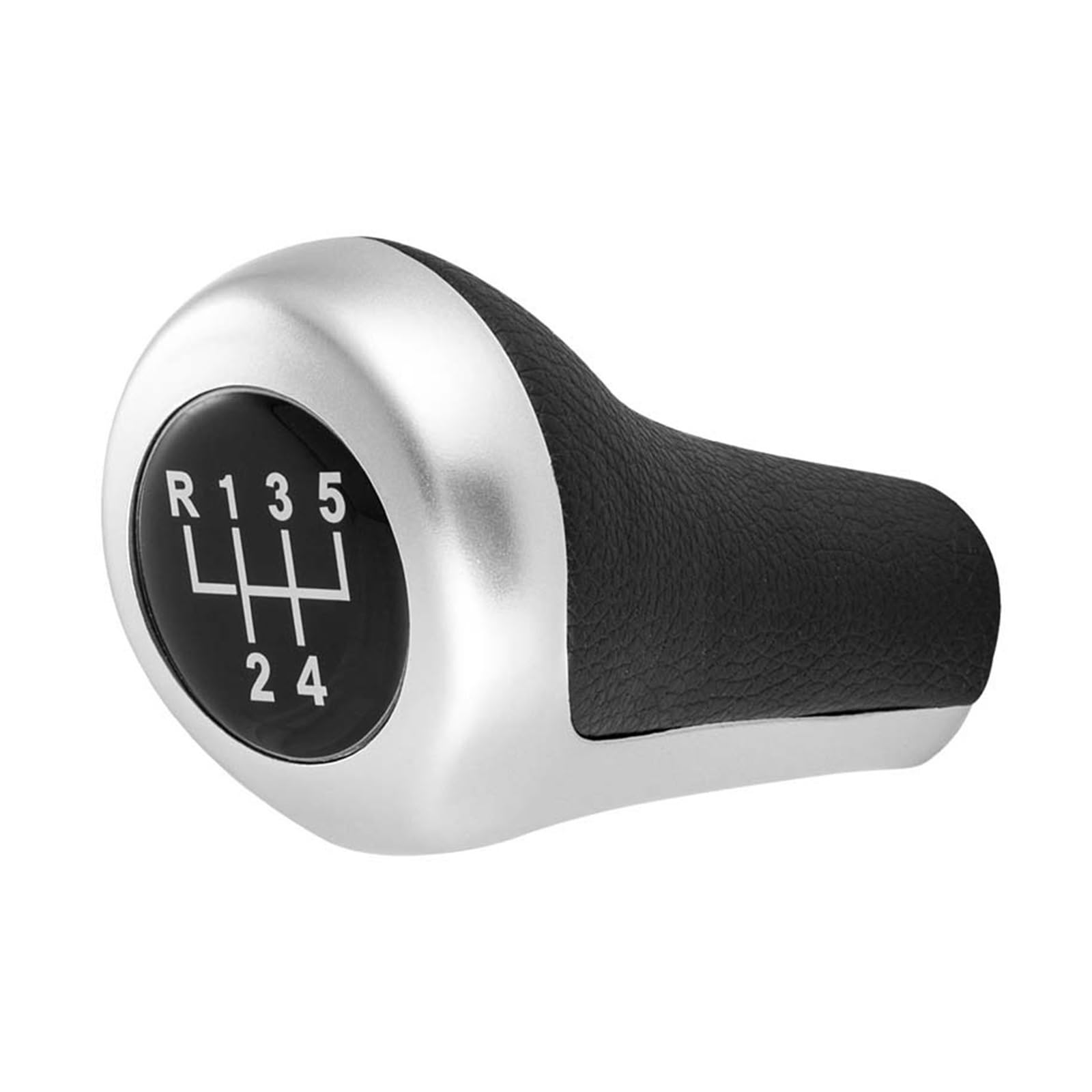 Meumir Silver Car Gear Knob Stick Shifter For Bmw E23 E32 E38 E52 E63 E64 M3 M4 M5 Manual Gear Shift Knob Shifter Lever Head Decoration Accessories(For 5 Speed)