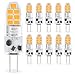 Yuiip G4 LED Lampe 2W Warmweiß 3000K SMD Glühbirnen Ersatz für G4 10W 20W Halogenlampen, 12V AC / DC, 360° Abstrahlwinkel, Kein Flackern G4 LED Leuchtmittel Birne, Nicht Dimmbar,10er Pack