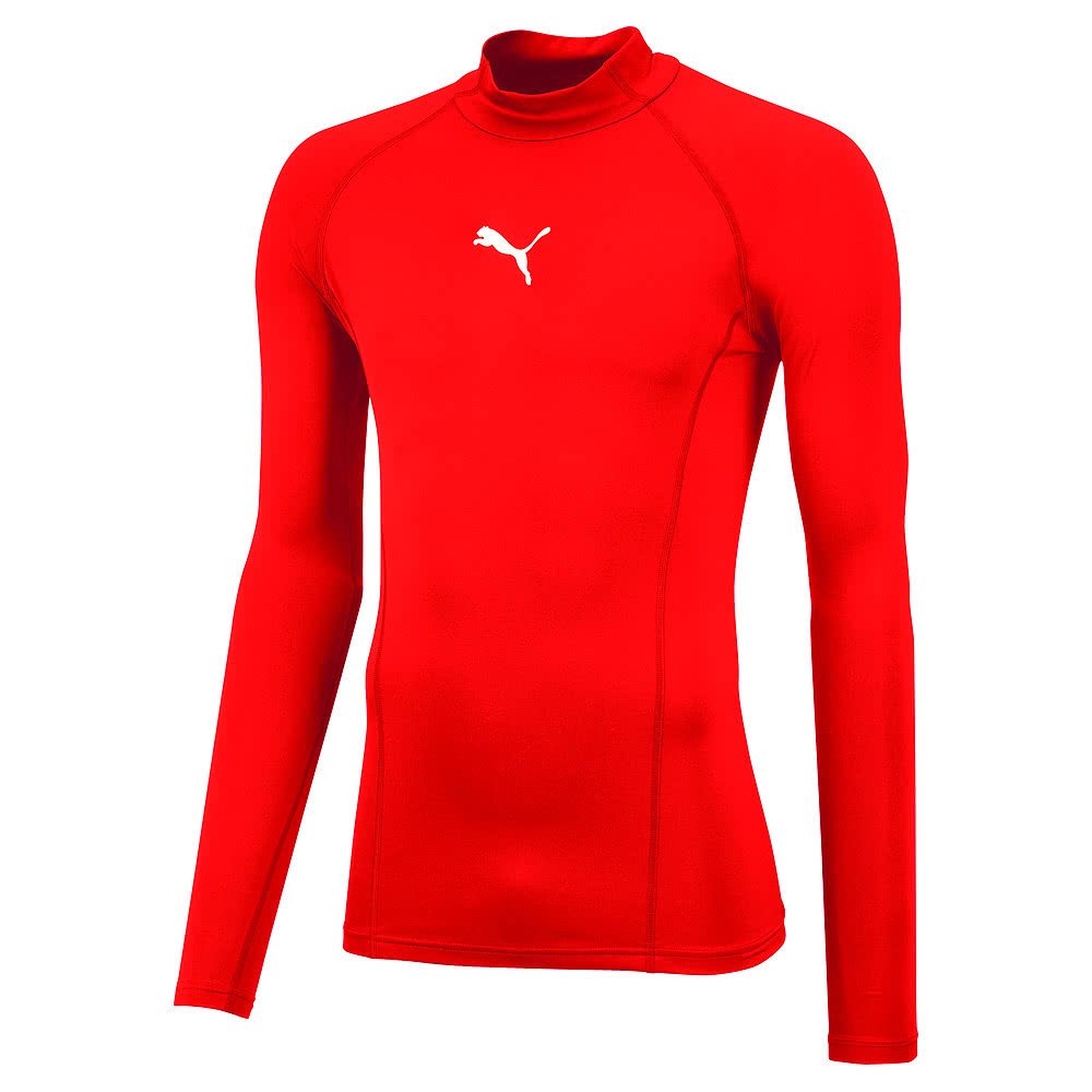 PUMA Men'S Liga Baselayer Tee Long Sleeve Warm Functional Underwear, Red, Medium