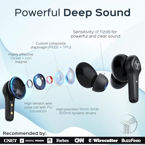 Image of TREBLAB X9 Pro - Bluetooth Earbuds w /Active Noise Cancelling, Hybrid ANC | Headphones with Pure Sound, IPX6 Waterproof Wireless Earphones, 50H Playtime, 6 AI Mics for Calls, Sports, Work, Travel