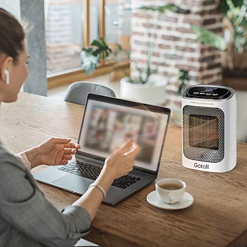 Gotoll Keramische ventilatorkachel met afstandsbediening, PTC-keramische verwarming, 3 standen, oscillatie, elektrische… - Image 5