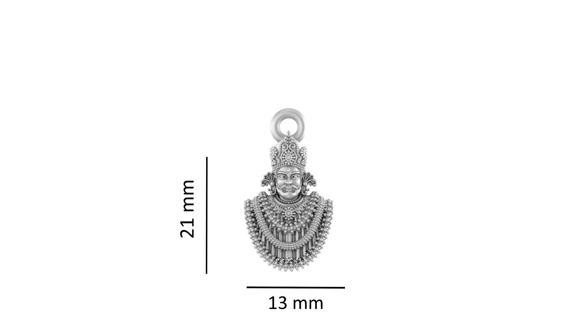 Akshat Sapphire Sterling Silver (92.5% purity) God Baba Khatu Shyam Ji Pendant for Men & Women Pure Silver Lord Baba Khatu Shyam Locket for Good Health & Wealth 1