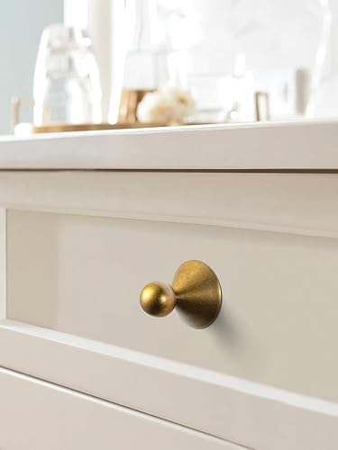 Miniatura 7 de Goo-Ki Hardware de cocina de aleación de zinc de latón antiguo de perillas de cajón de gabinete, 3002DK-GT