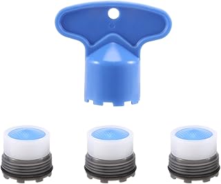 Rxicdeo 1.2GPM Faucet Replacement Part Insert Filter, Restrictor Aerator, 16.5Mm, 4 Pack(+Black)