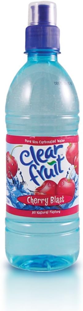 Clear Fruit Cherry Blast Water Sport Bottle, 16.9 oz (24 Pack)