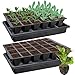 KRONLY Stabile Anzuchtsplatten 2 Stück mit Untersetzer 48 Pflanzlöchern - Saatplatte für Anzucht Anzucht Set günstig Kaufen-KRONLY Stabile Anzuchtsplatten 2 Stück mit Untersetzer 48 Pflanzlöchern - Saatplatte für Anzucht