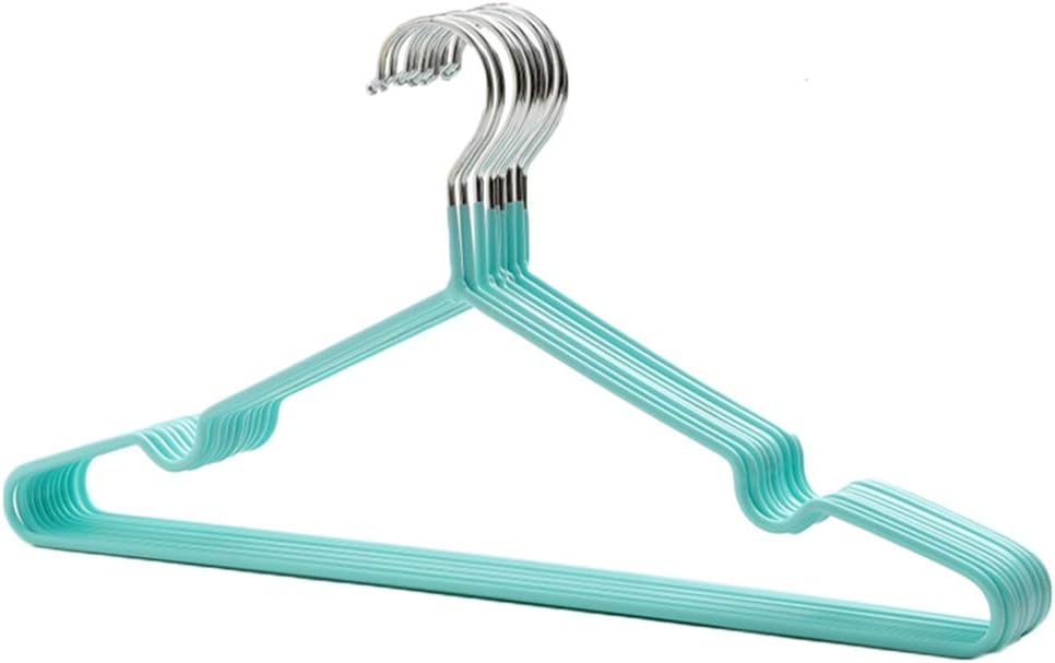 - Non-Slip Metal Hanger Space-Saving Durable Hanger Metal Hook Grooved Clothes Pants Suit Suit Jacket (30 Pieces) (Color : Pink) (Green)