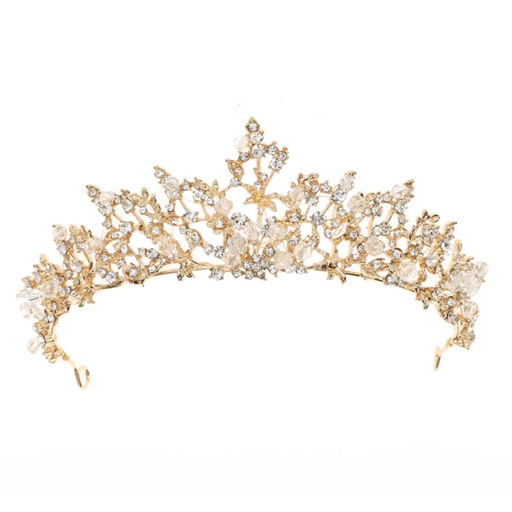 TITIVATE Tiara Kristall Krone Hochzeit Tiara Braut Tiara Kristall Strass Tiara Krone Prinzessin Tiara Kristall Strass Legierung