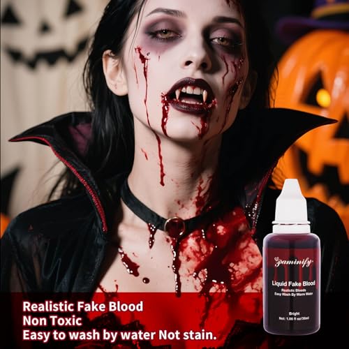 Paminify Halloween SFX Makeup Kit,6 Colors Bruise Wheel+30ml Dripping Washable Fake Blood+Liquid Latex+Scar Wax with Spatula+3 Pcs Sponge+Stipple Sponge,Face Fake Injury Special Effects Makeup Kit