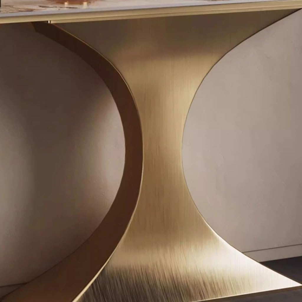 NEBE Mesa de Recibidor Puerta De Entrada Sencilla contra La Pared, Mesa Consola Acero Inoxidable, Sala Estar, Elegante Mueble Pizarra