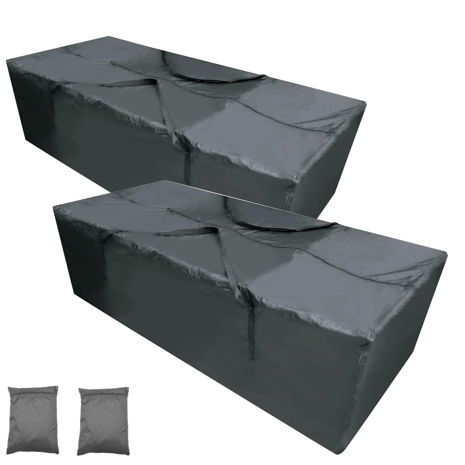 Outdoor Cushion Storage Bag Waterproof 2 Pack, Upgrade 68 Inch Outdoor Cushion Bag, Patio Cushion Storage Bag, Outdoor Patio Cushion Storage Bag for Patio Furniture