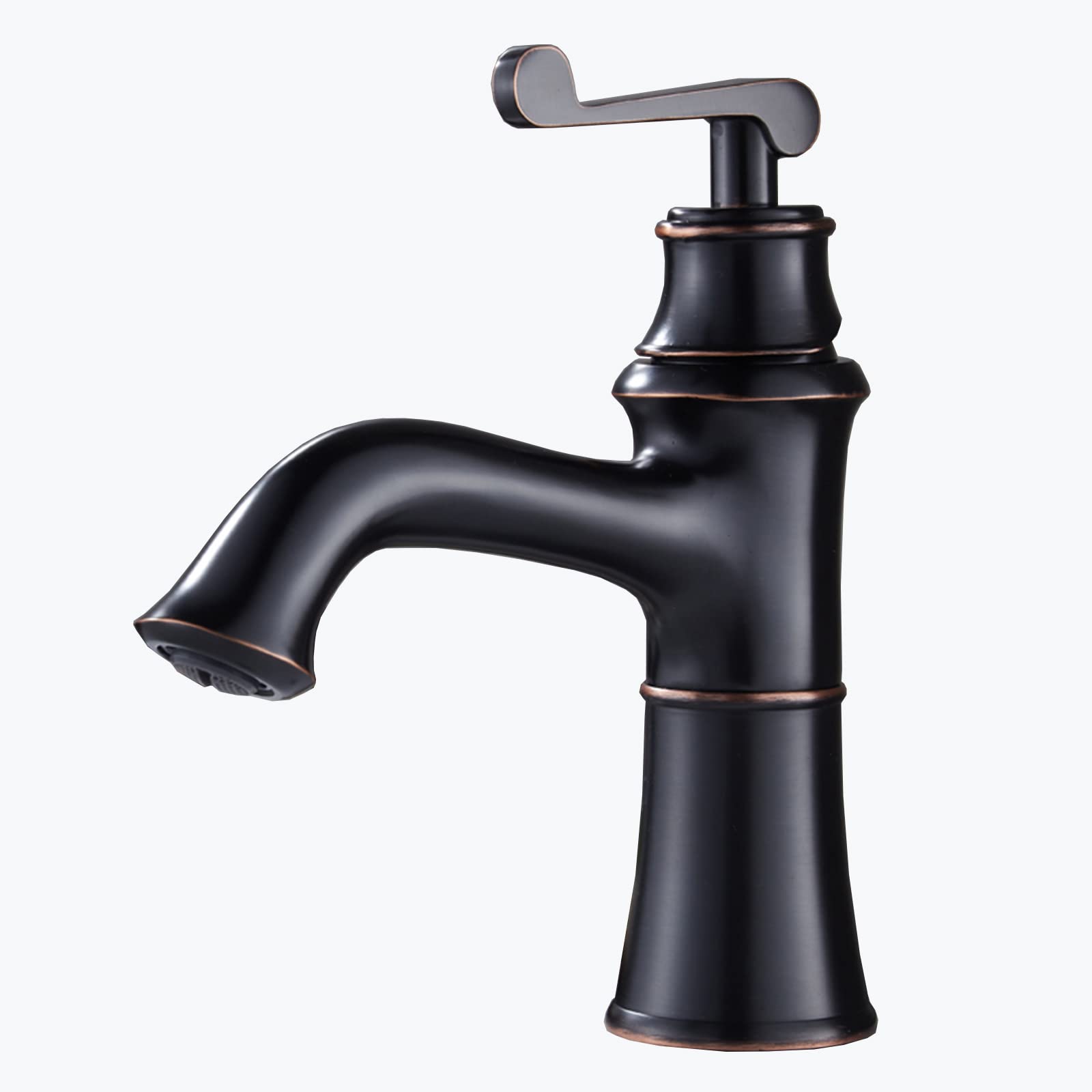 Robinet noir lavabo monotrou anti-calcaire pour rénover la salle de bains