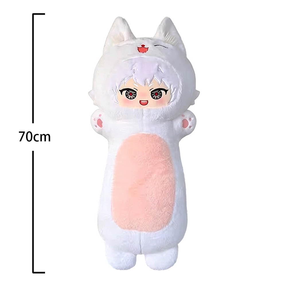 Hikaru Indo Merch - Almohada de peluche con diseño de gato grande de anime