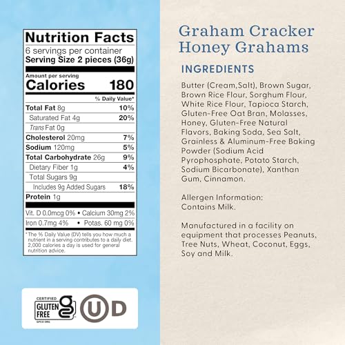 Pamela's Products Gluten Free Graham Crackers, Honey 7.5 Ounce (Pack of 6) | Use for S'mores or graham cracker crust; Made with real honey; GFCO certified; Kosher; Each package contains 7.5oz of grahams - image 4