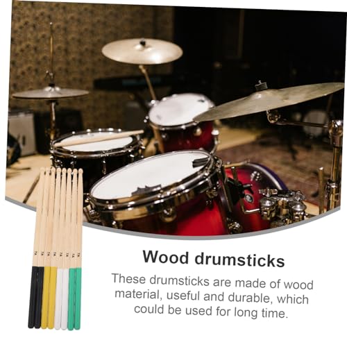 Baquetas de práctica para batería de madera maple, 4 pares miniatura 3