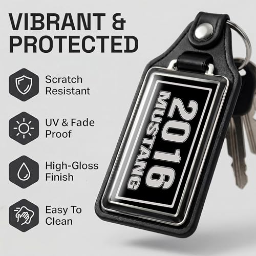 Image of Brotherhood Car Key Chain for Mustang - Classic Models Keychain for Men and Women Gift Key Ring