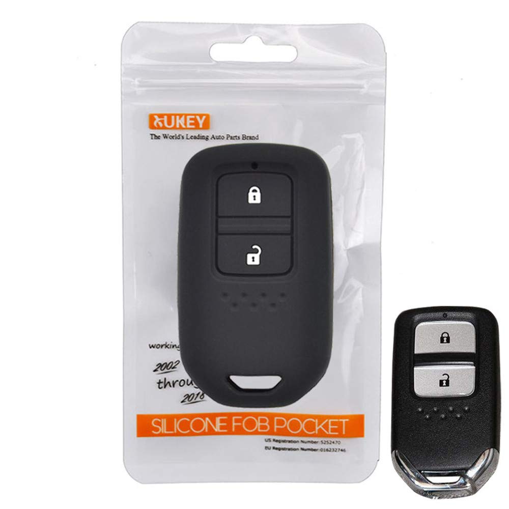 Silicone Key Fob Cover For Honda Civic, CR-V, HR-V, Accord, Jazz - 2 Button Remote Protector