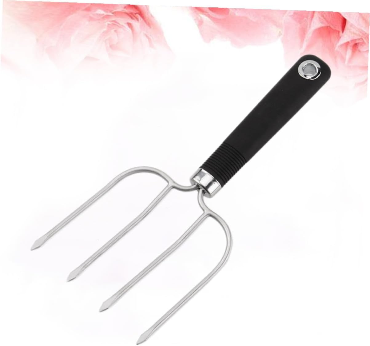 2PCS Stainless Steel Turkey Lifters with Four Wide Prongs for Roasting Heavy Meat Barbecue and Grilling Forks with Smooth Handles and Hanging Sturdy Cooking Utensils for Poultry