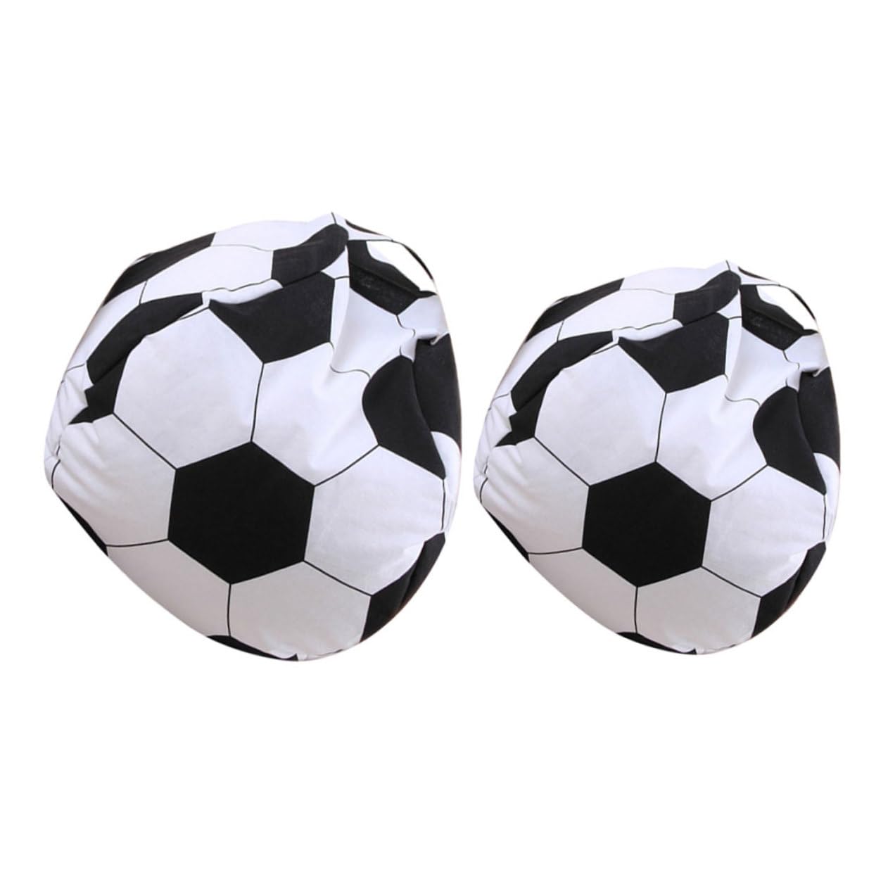 ifundom Plush Toy Storage Bag Set Soccer Ball Bean Bag Chair Toy Organizer for Kids Soft Comfortable Room Decorations for Children