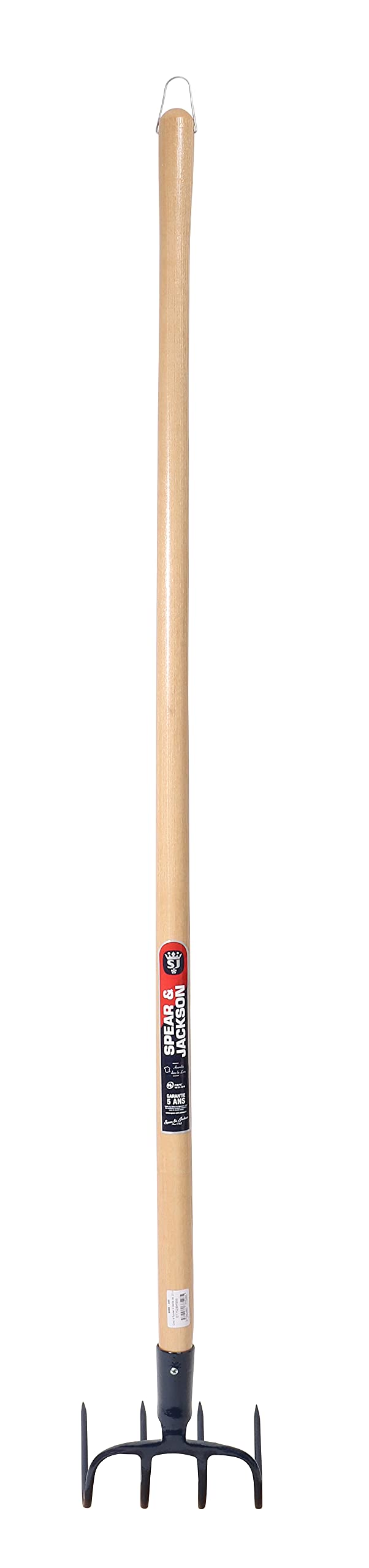 Spear & Jackson E77528 - Croc para estiércol (4 dientes, mango 135 cm), color verde