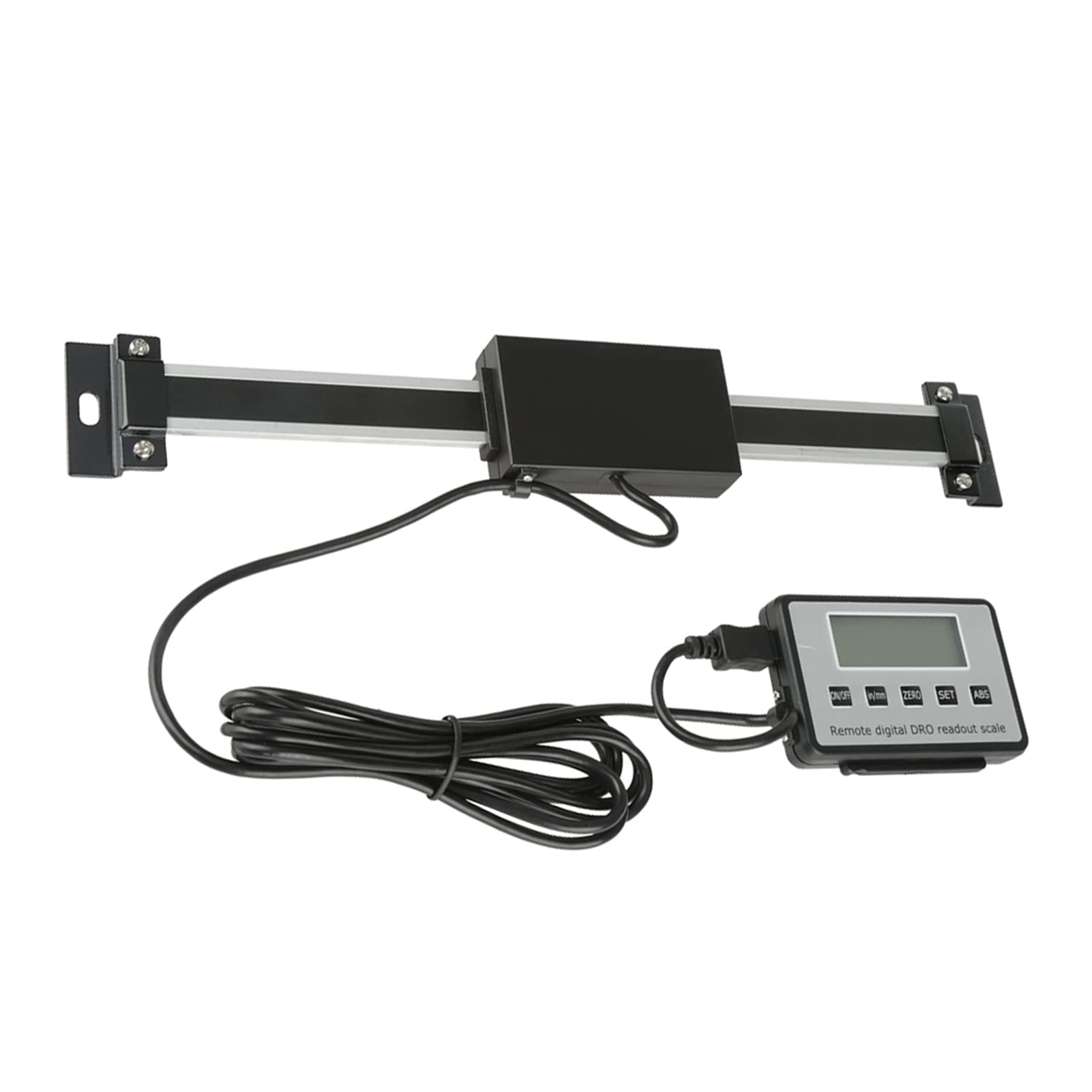 Jiawu Odczyt Cyfrowy, Zestaw Precyzyjnej Skali Liniowej 0–150 Mm do Tokarko-frezarki, Zdalny Wyświetlacz Przeciwzakłóceniowy z Magnetycznym Tyłem, Konwersja Metryczna ABS do Obróbki Drewna