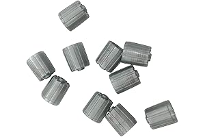 10 Pack Tire Valve Caps Gray Set