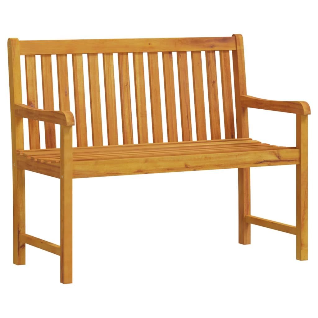 Banc De Jardin VidaXL 110 Cm Acier Noir - Détente Et élégance Au Patio