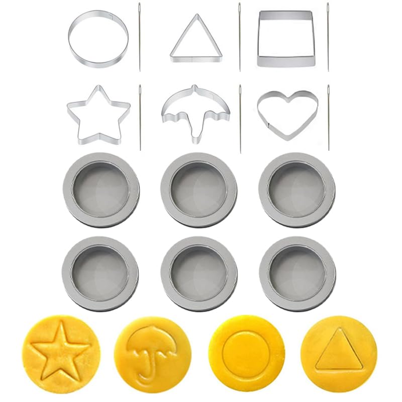 Herramientas para hacer dulces de azúcar, moldes de galletas de acero inoxidable, paraguas triangular, estrella, moldes redondos para hornear pasteles para fiestas y juegos de azúcar