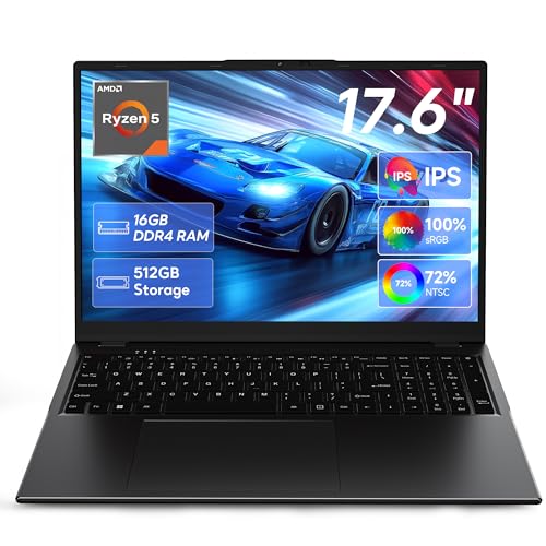 Image of jumper 17.6 inch Laptop, i3-10100Y CPU, 16GB RAM 256 SSD, 100% sRGB FHD Display